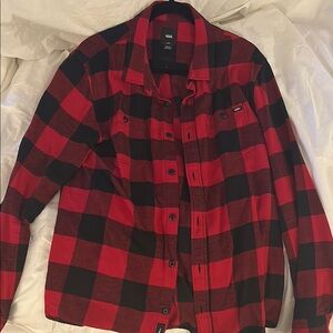 Vans Red and Black Plaid Shirt